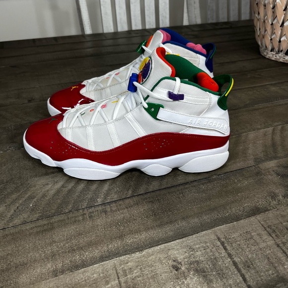 Nike Air Jordan 6 Rings Multicolor Sneakers Sz 13 - Picture 3 of 7